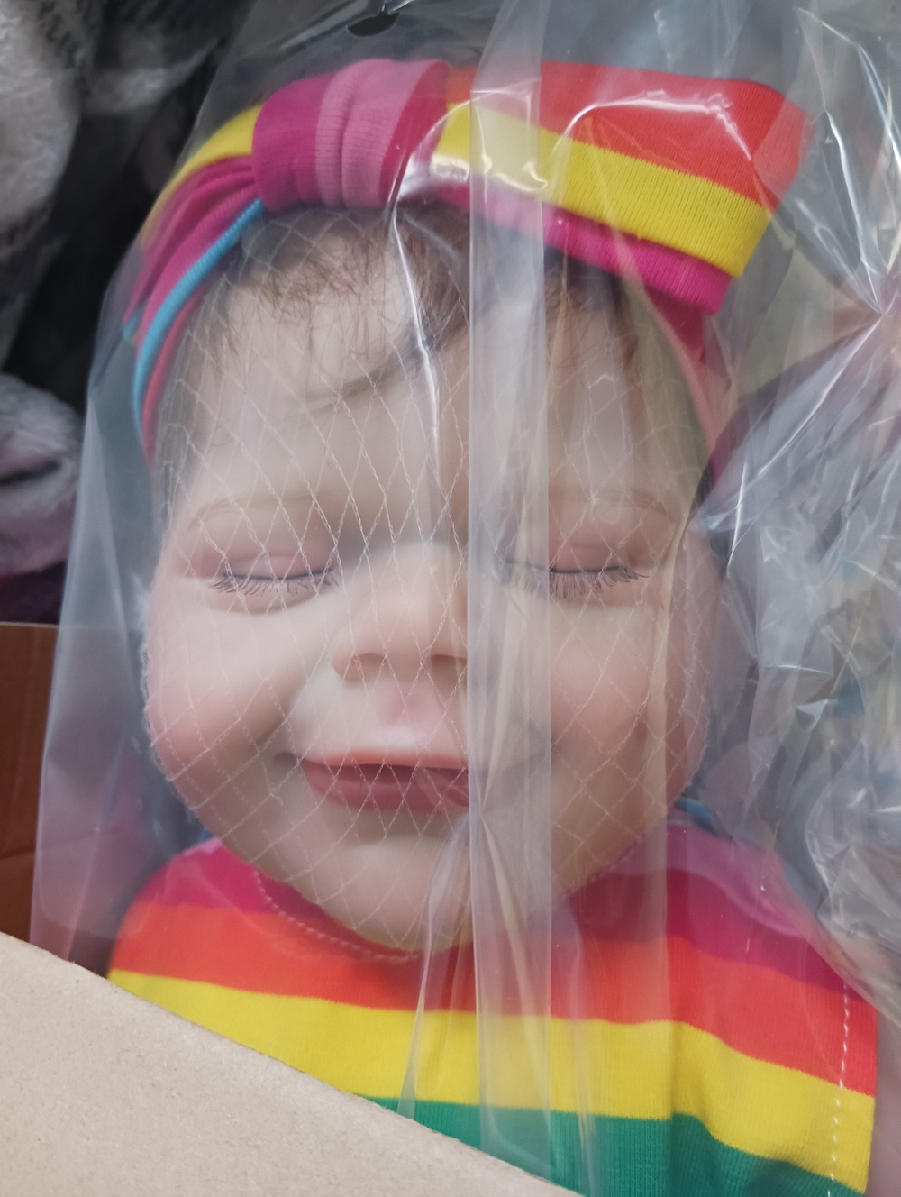 18in Reborn Baby Set : Silicone Doll Onsie Bottle Plus Real Lashes Rooted Hair - Picture 2 of 14